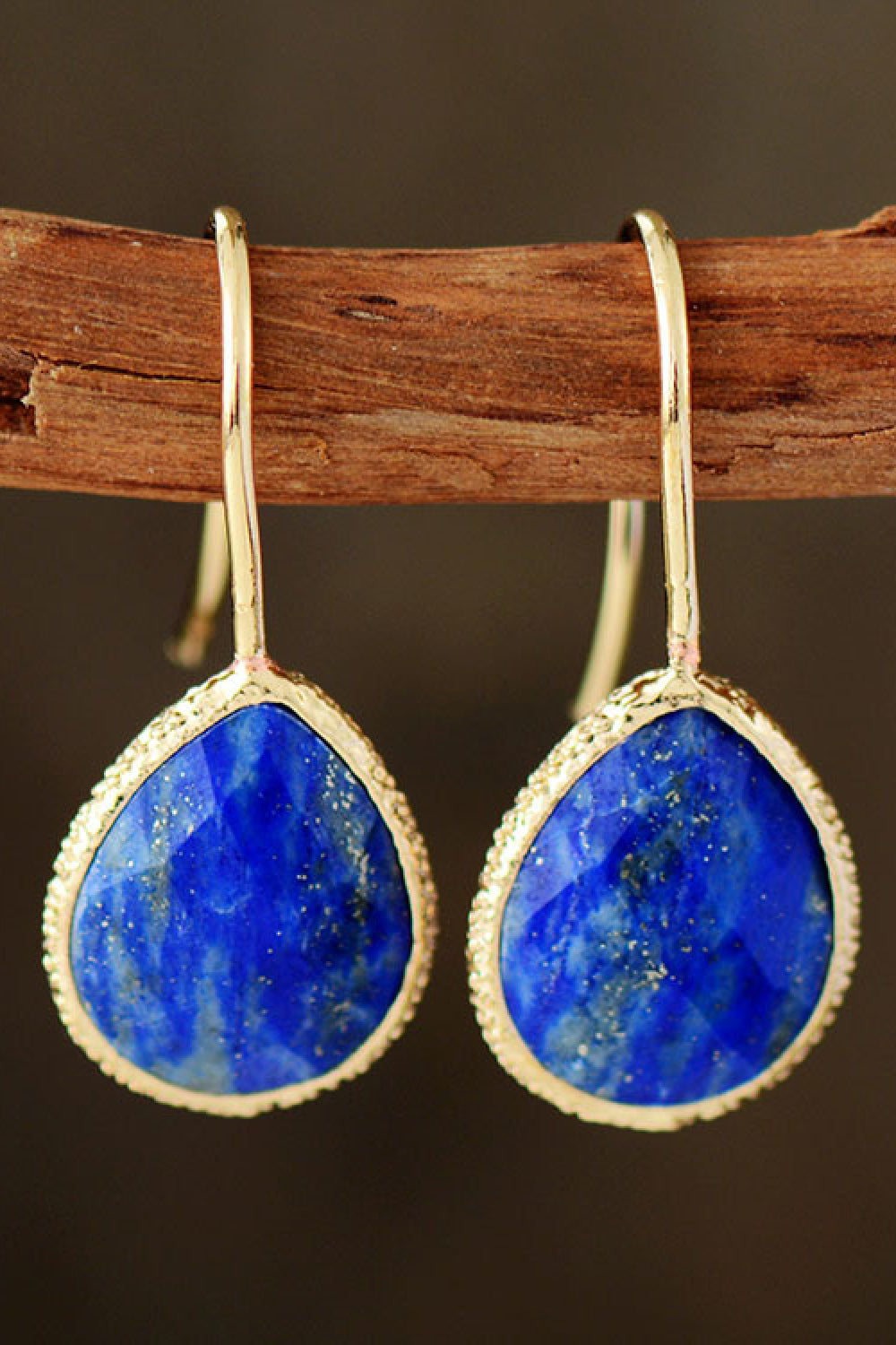 Natural Stone Drop Earrings