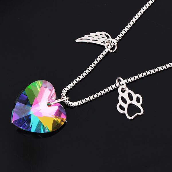 Rainbow Heart Tribute Necklace