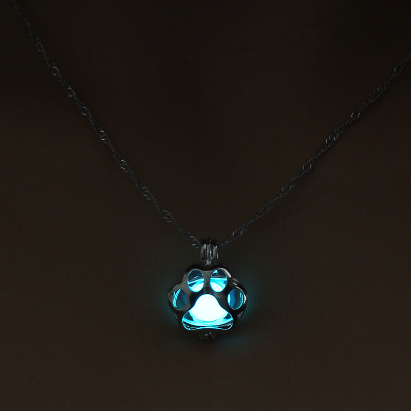 Glowing Paw Necklace