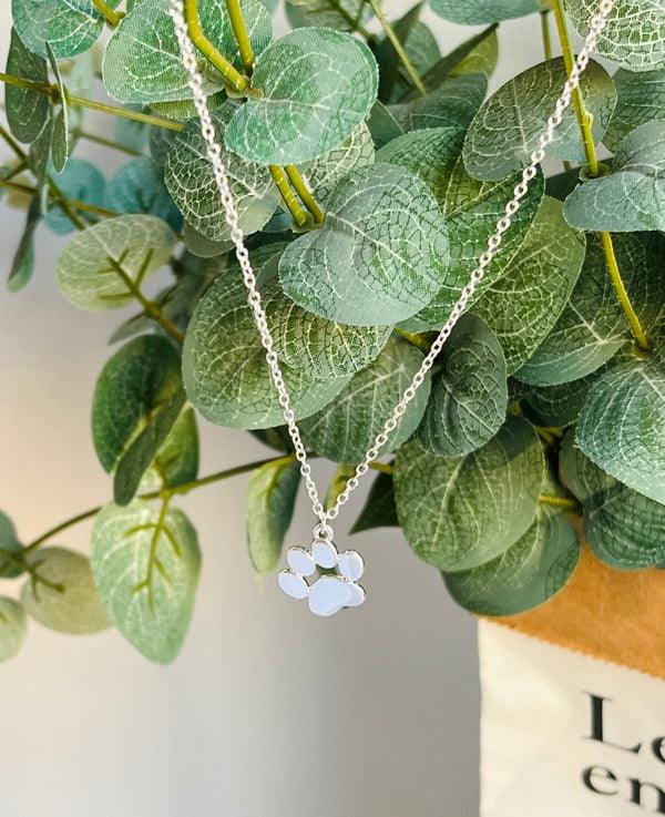 Elegant Silver Paw Necklace