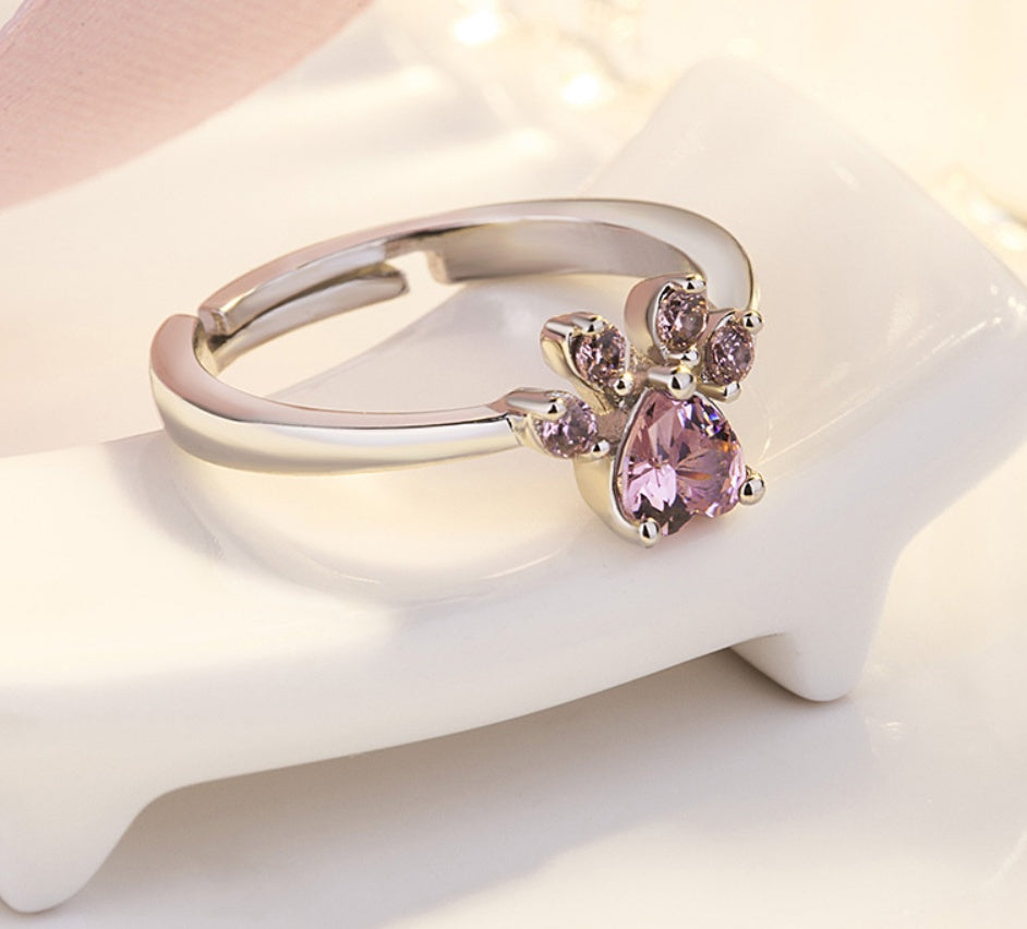 Pawprints of the Heart Zirconia Jewelry Set