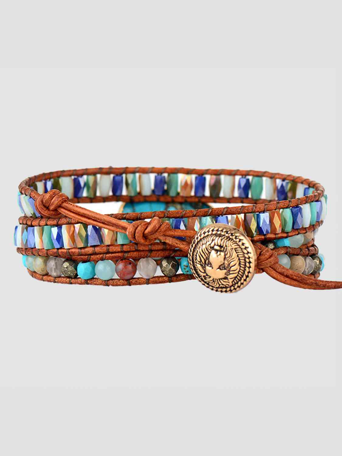 Triple-Strand Natural Stone Bracelet