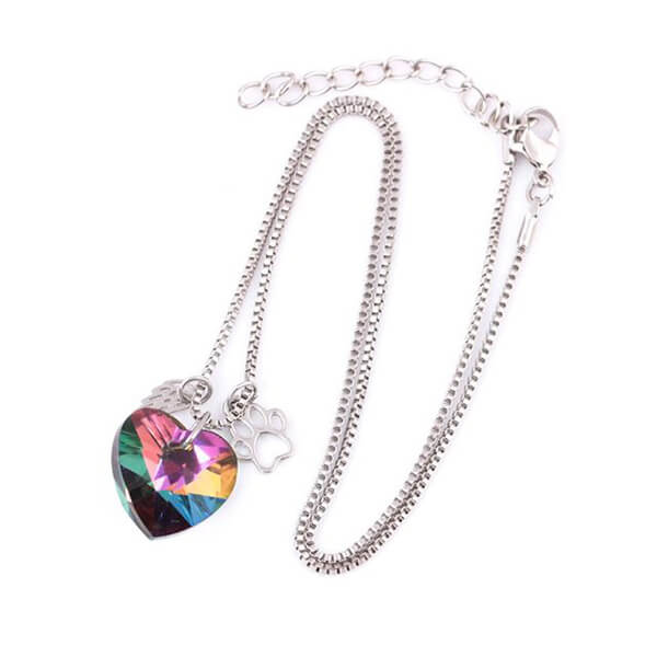 Rainbow Heart Tribute Necklace
