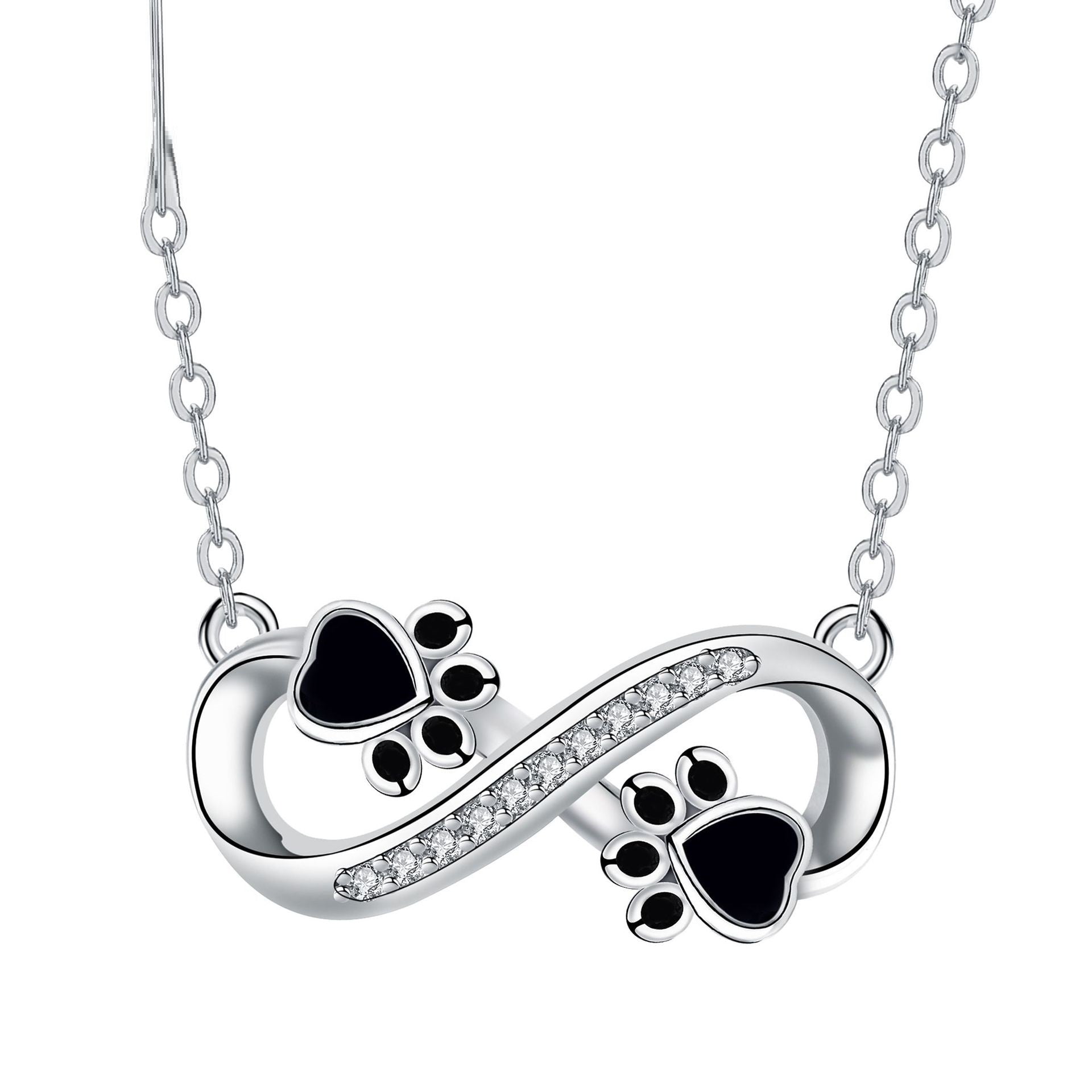 Pawprints of Forever Zirconia Necklace