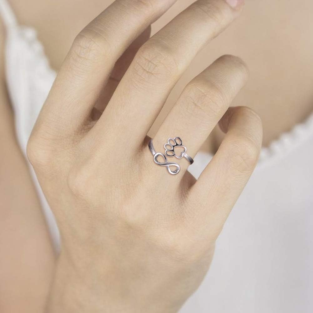 Heartfelt Pawprint Adjustable Ring