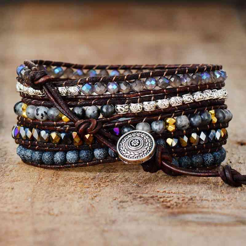 Earth Agate & Natural Stone Bracelet