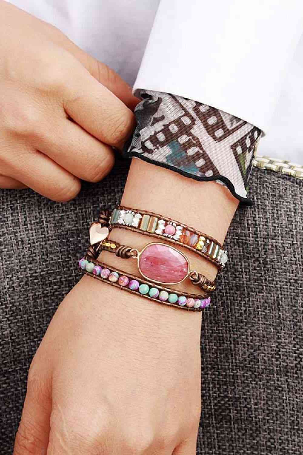 Natural Stone Bead Bracelet