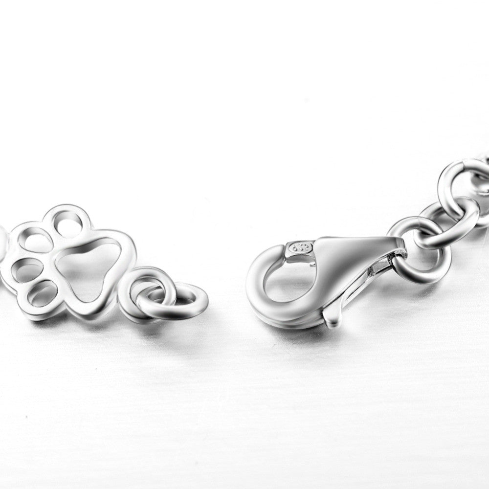 Dog Paw and Bone Charms Bracelet