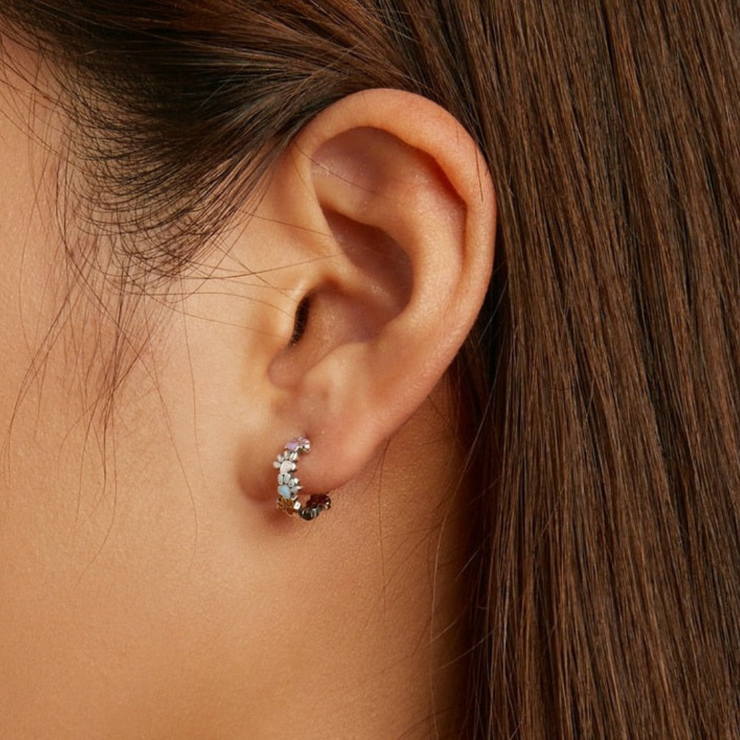 Whimsical Paw Hoop Earrings
