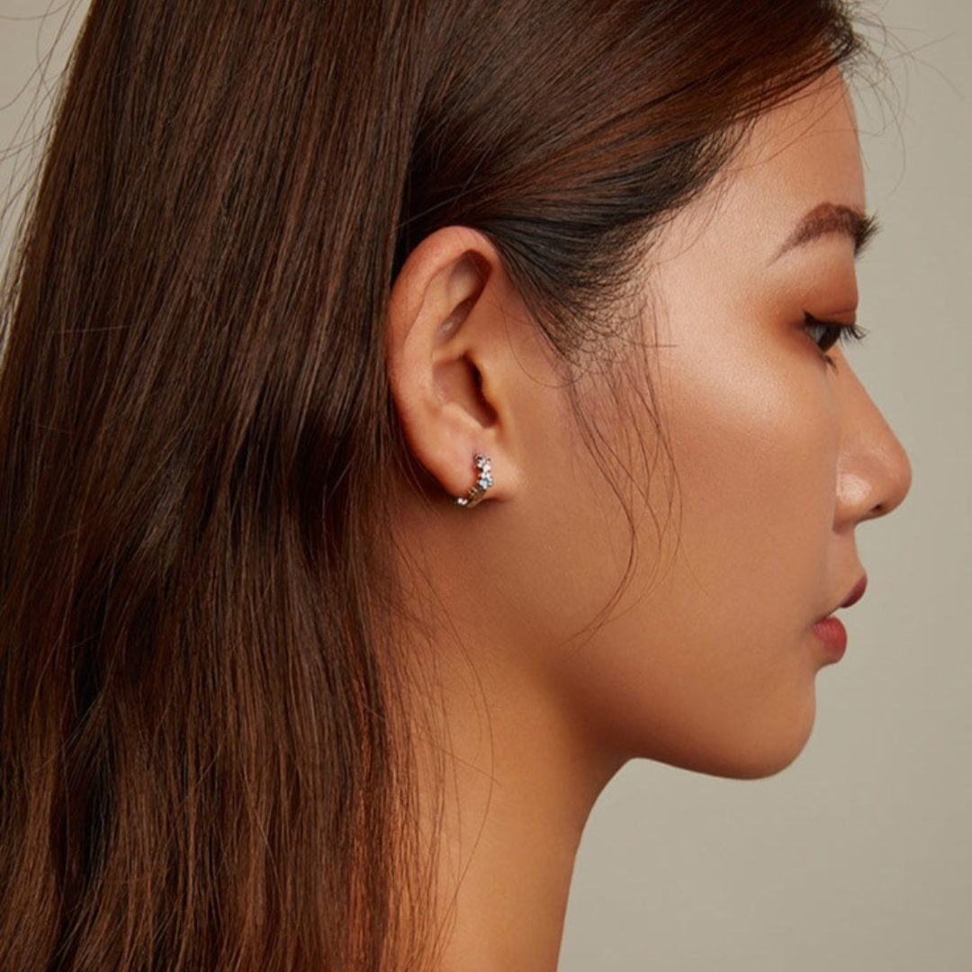 Whimsical Paw Hoop Earrings