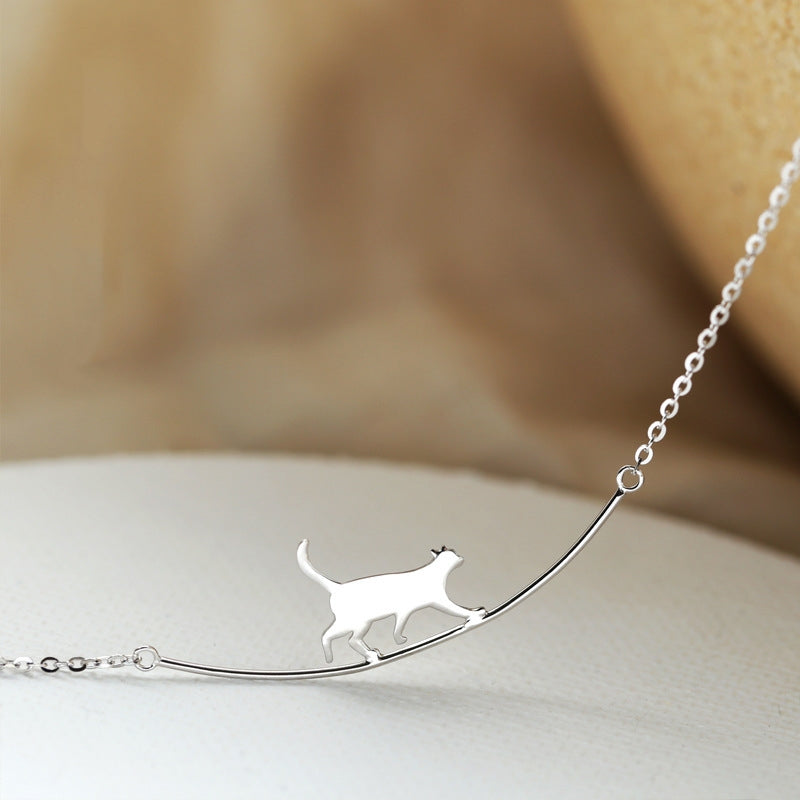 Climbing Cat Pendant Paw Necklace