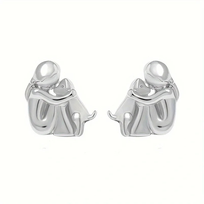 Embrace Two-Tone Paw Earrings