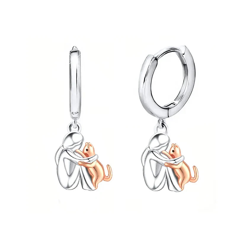 Lucky Cat Themed Earrings - Studs and Hoops