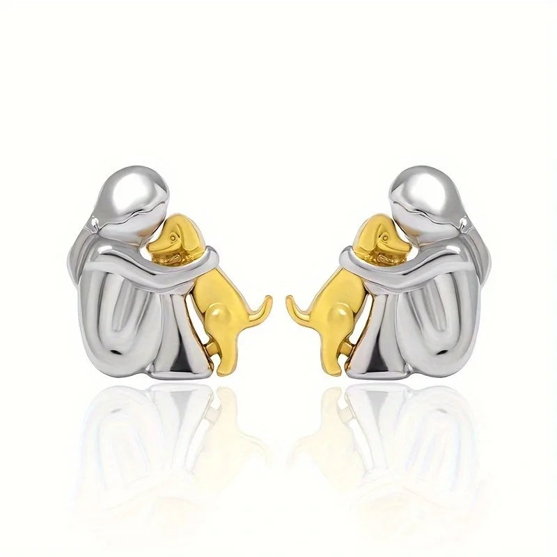 Embrace Two-Tone Paw Earrings