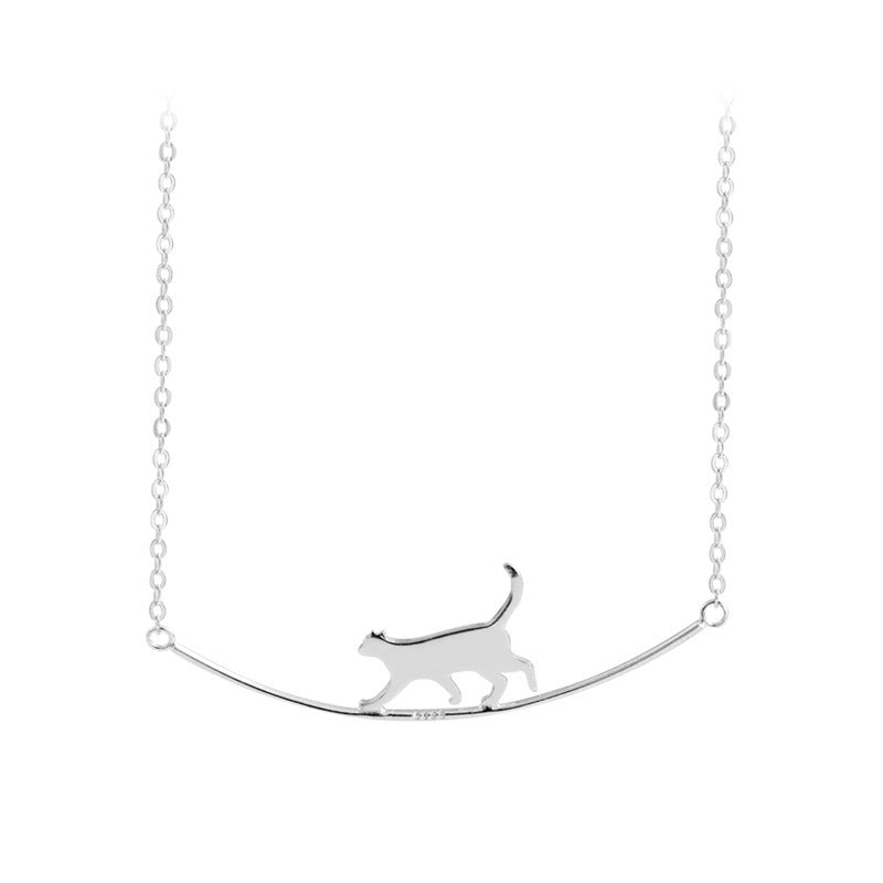 Climbing Cat Pendant Paw Necklace