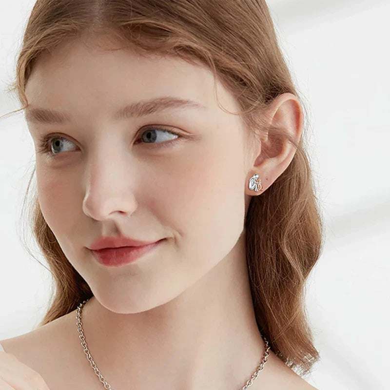 Lucky Cat Themed Earrings - Studs and Hoops