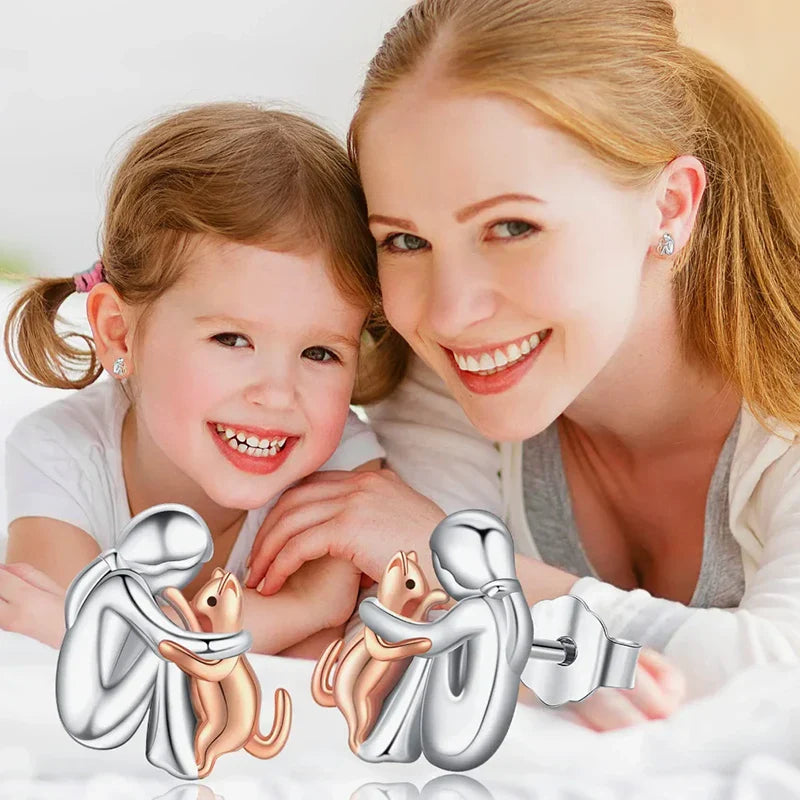 Lucky Cat Themed Earrings - Studs and Hoops