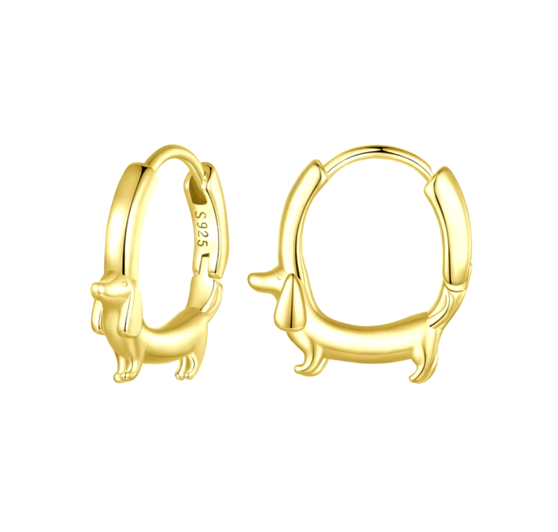 Dachshund Hoop Earrings