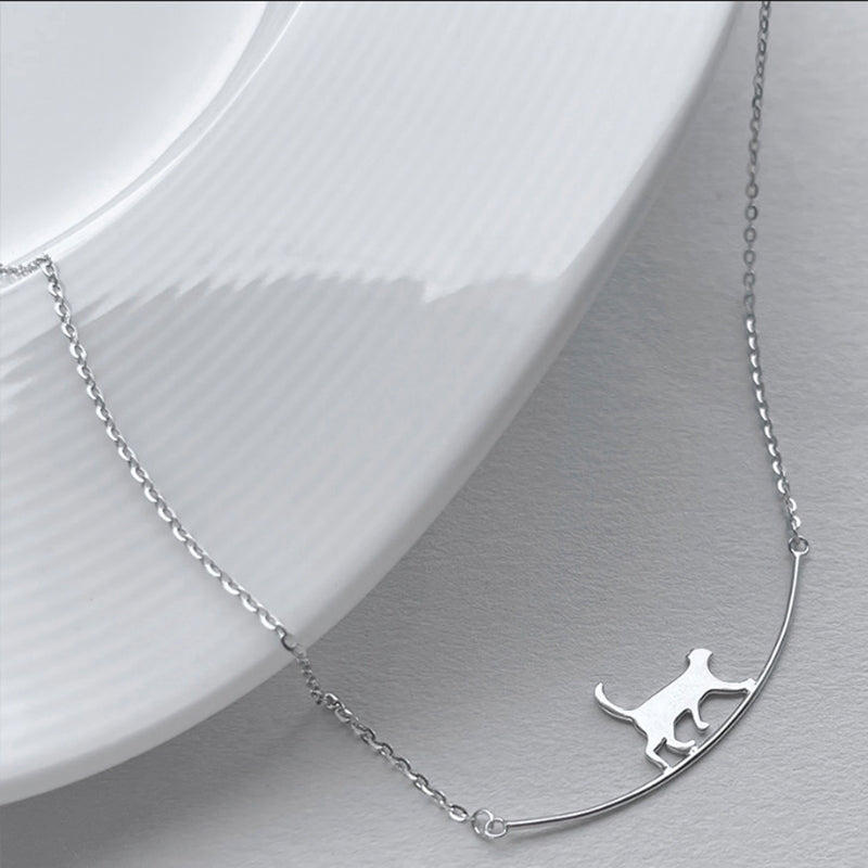 Climbing Cat Pendant Paw Necklace