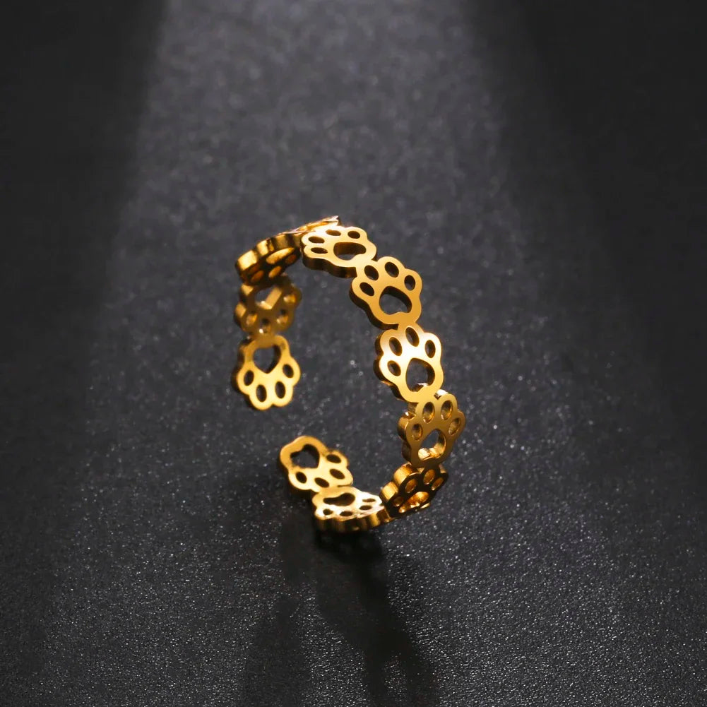 Paw Print Grace Ring