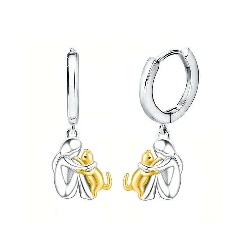 Lucky Cat Themed Earrings - Studs and Hoops