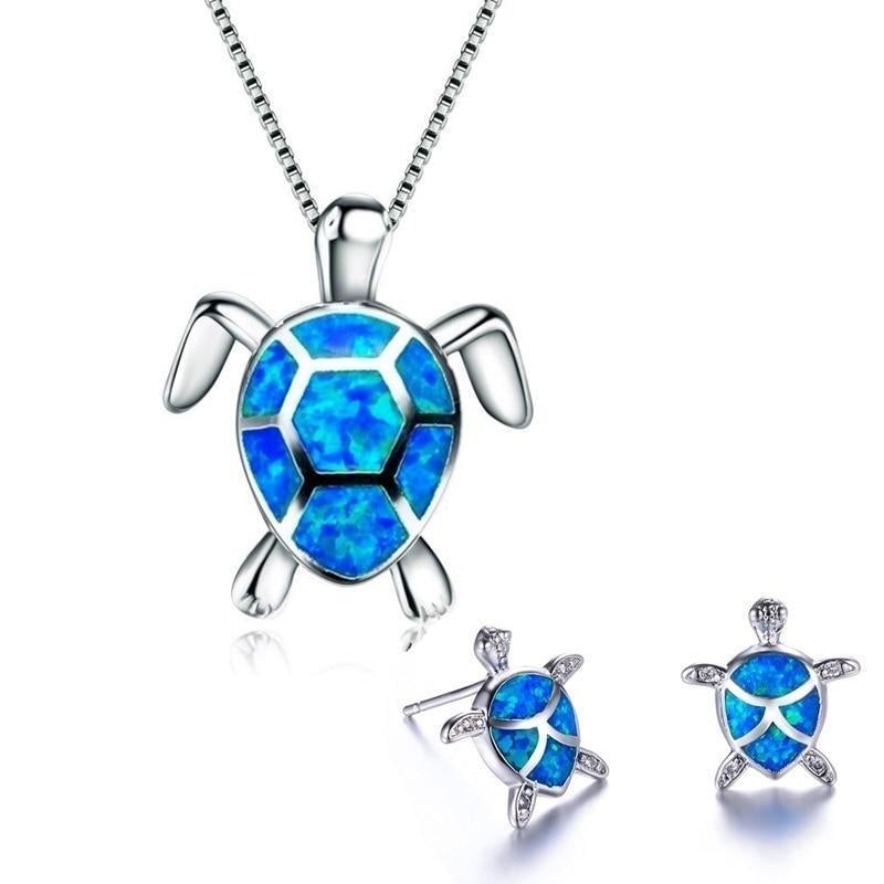 Ocean Grace Opal Sea Turtle Set