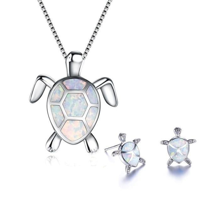 Ocean Grace Opal Sea Turtle Set
