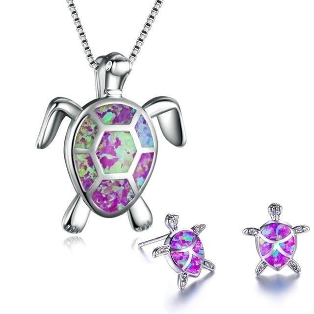 Ocean Grace Opal Sea Turtle Set