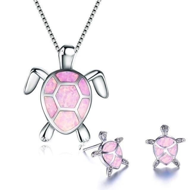 Ocean Grace Opal Sea Turtle Set