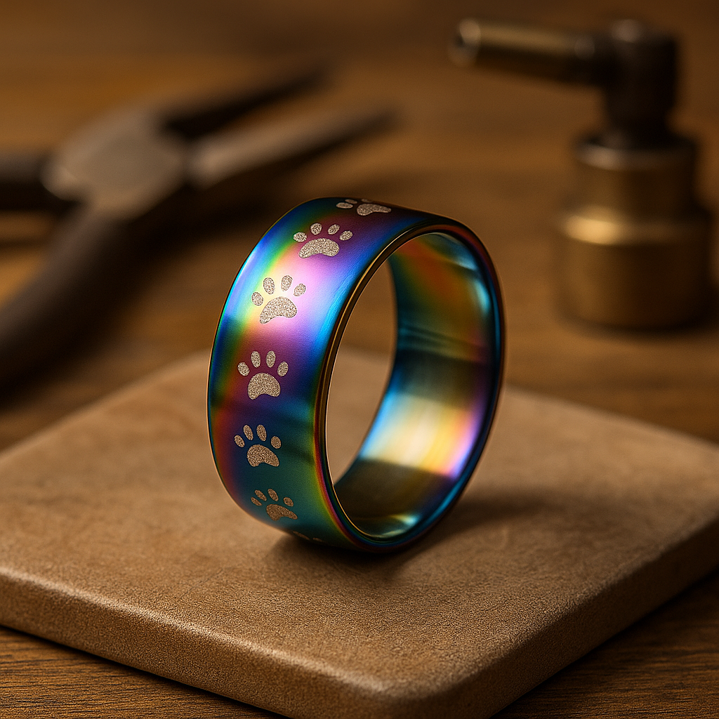 Loyal Light Rainbow Paw Ring