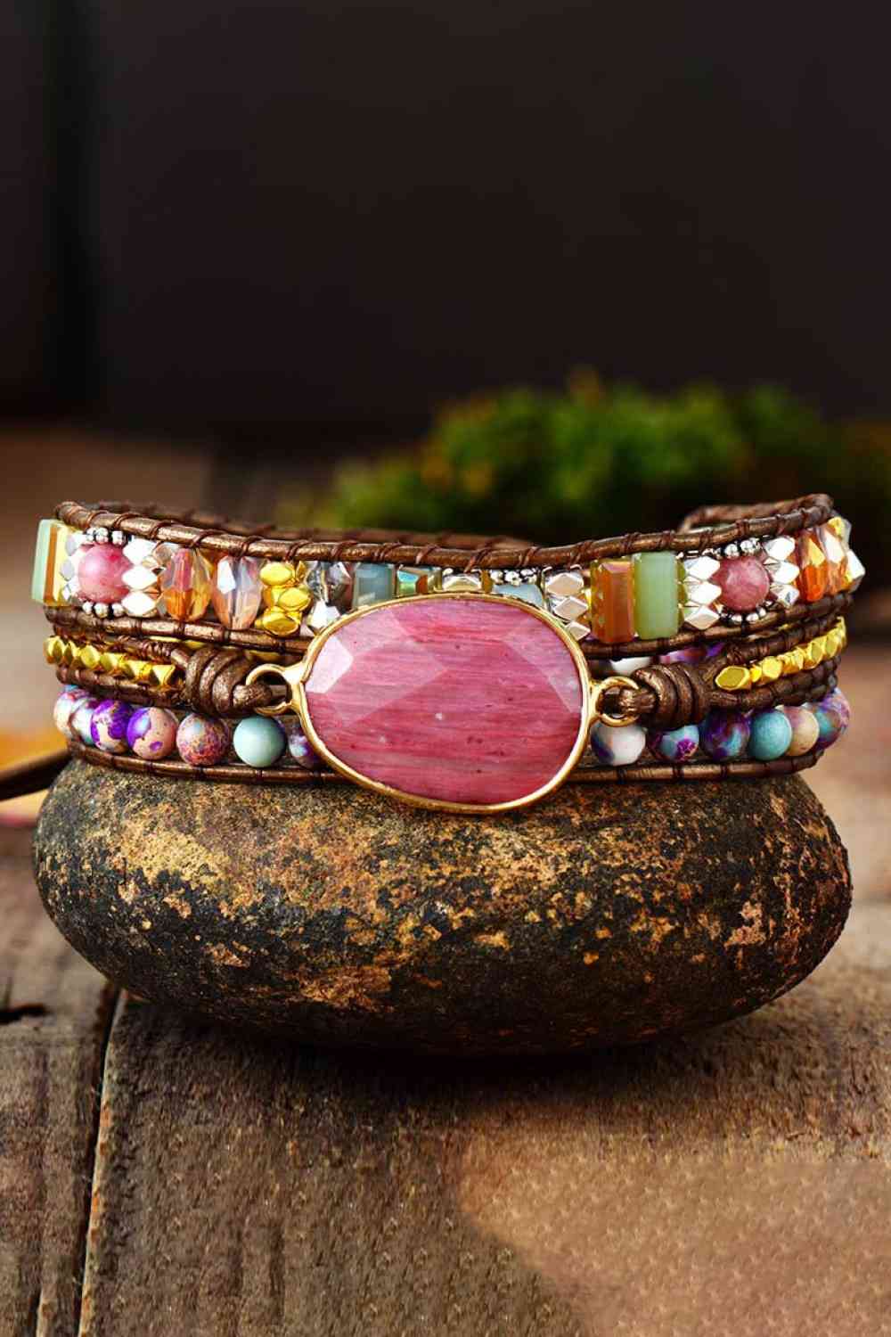 Natural Stone Bead Bracelet