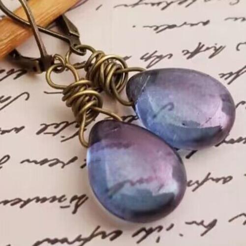 Hand-Wrapped Teardrop Earrings