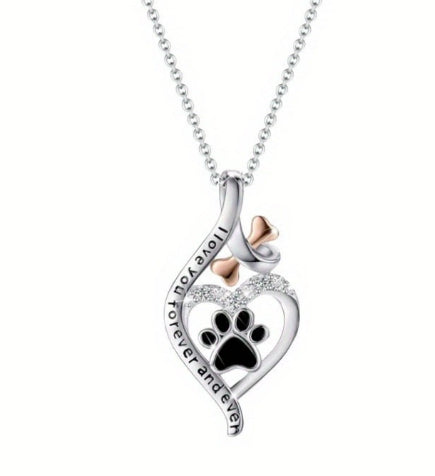 Ever in My Heart Paw Necklace