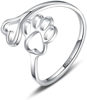 Heartfelt Pawprint Adjustable Ring