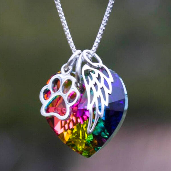 Rainbow Heart Tribute Necklace