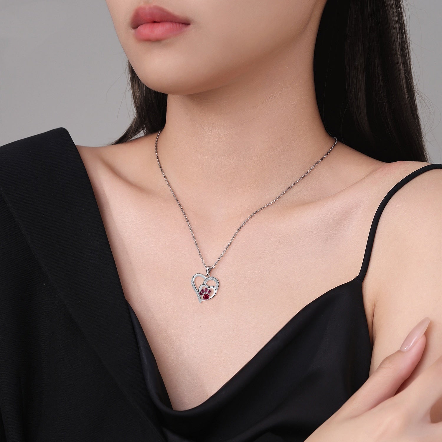 Pawprints of the Heart Memory Necklace
