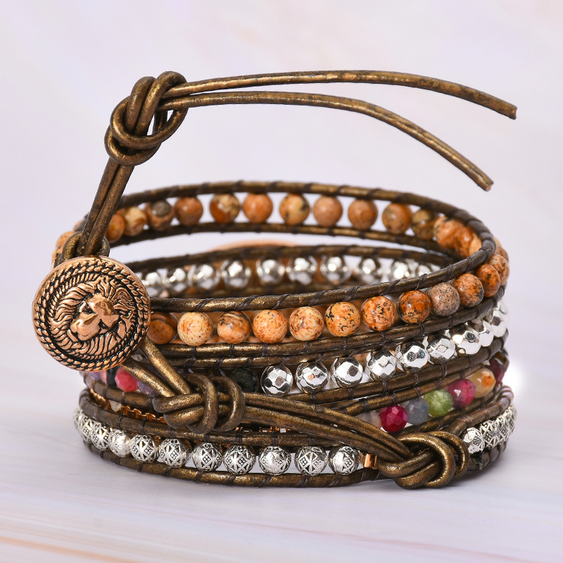 Multi-Strand Natural Stone Bracelet