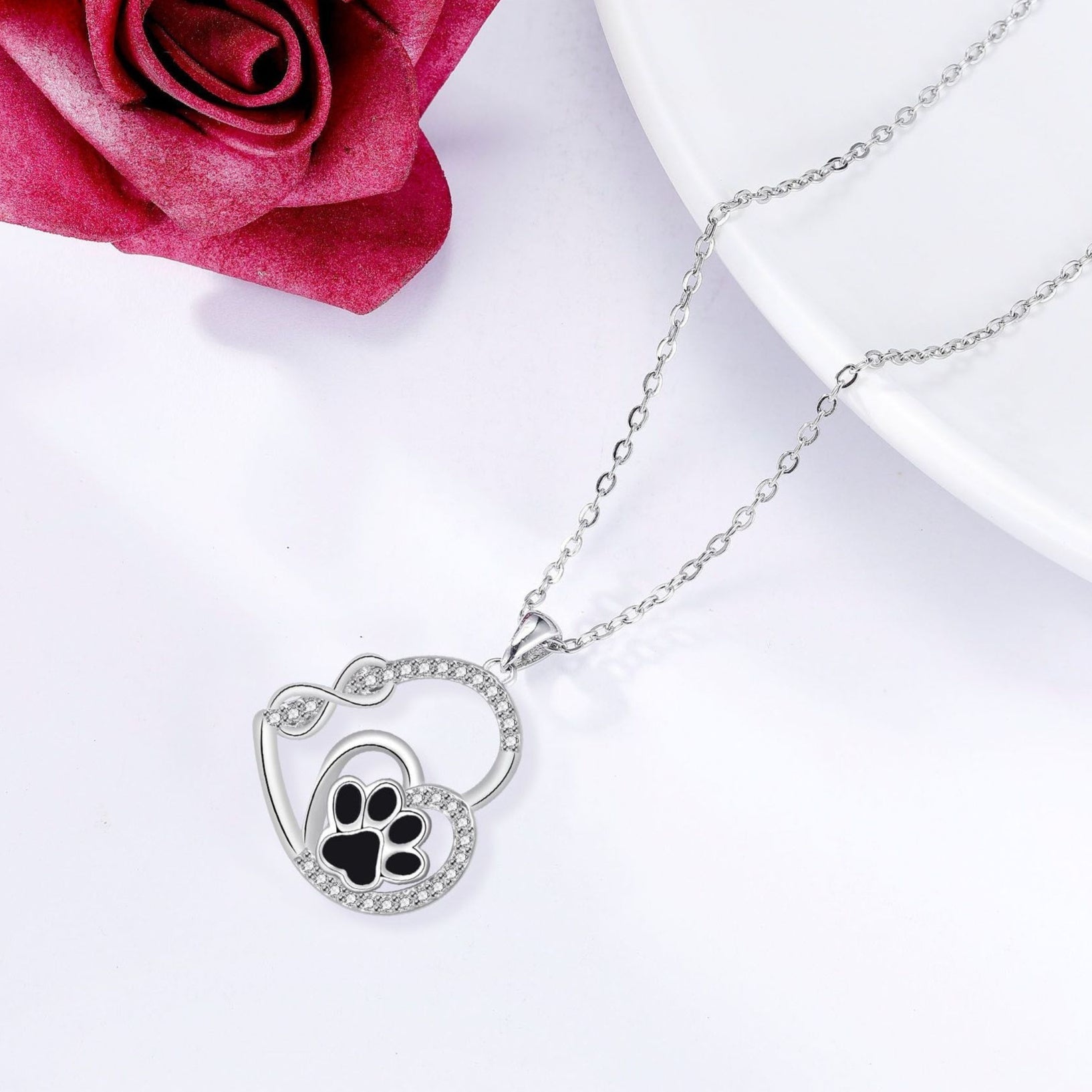 Infinite Love Paw Necklace