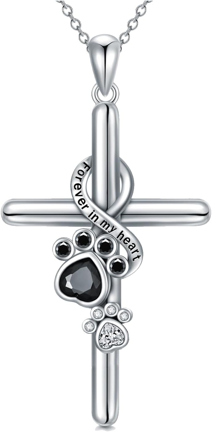 Cross Keepsake Paw Necklace