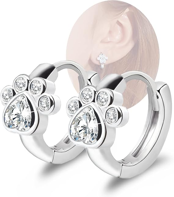 Diamond Paw Earrings