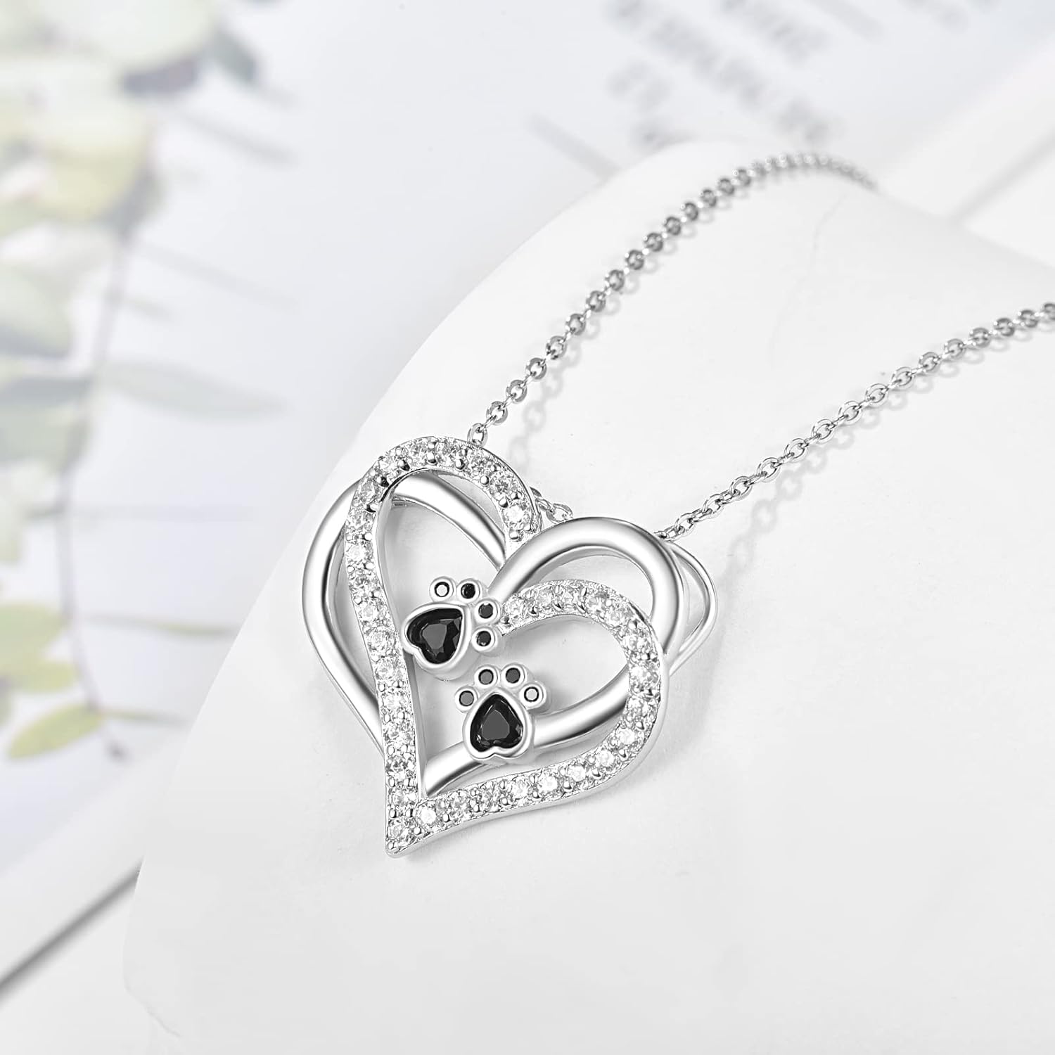 Pawprints on My Heart Necklace