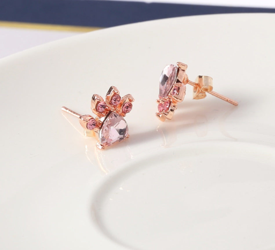 Pawprints of the Heart Zirconia Jewelry Set