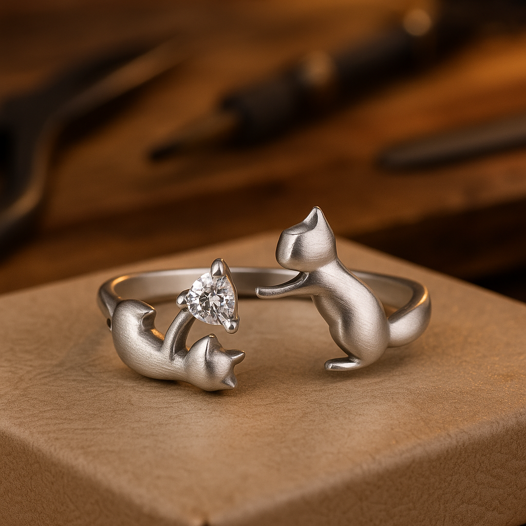 Whimsical Cat Paw Ring