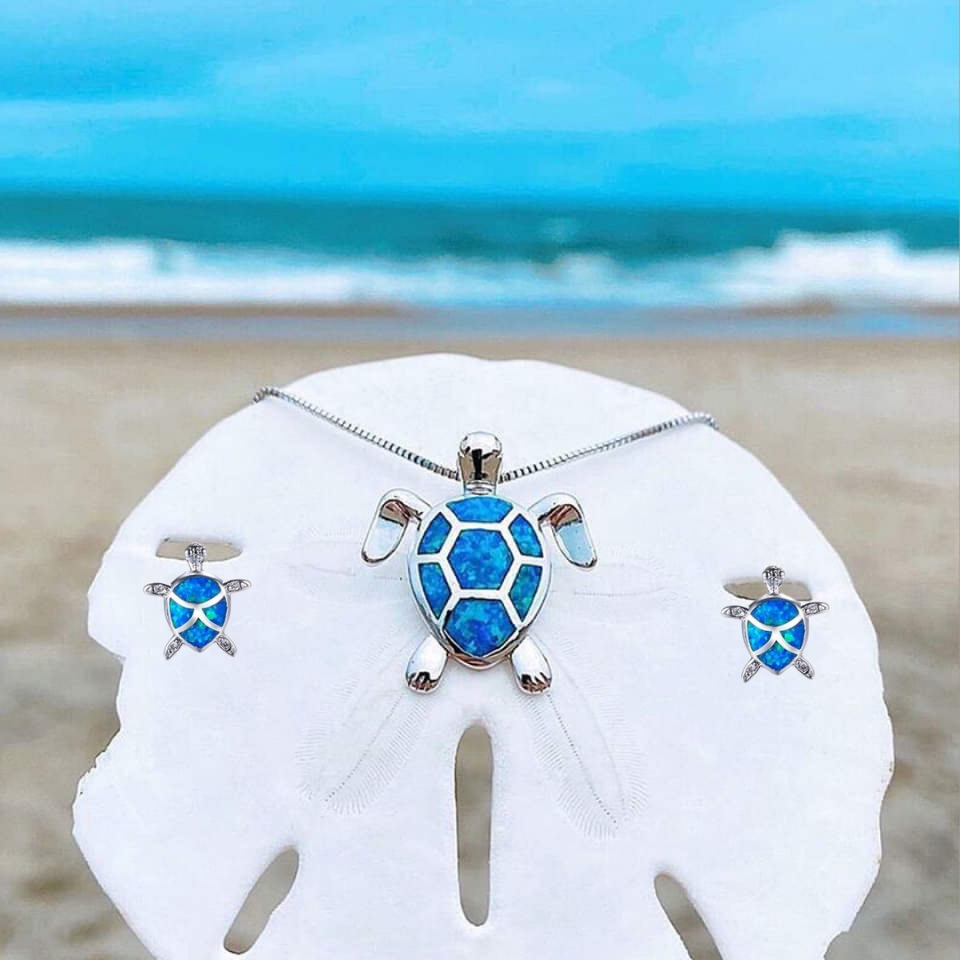 Ocean Grace Opal Sea Turtle Set