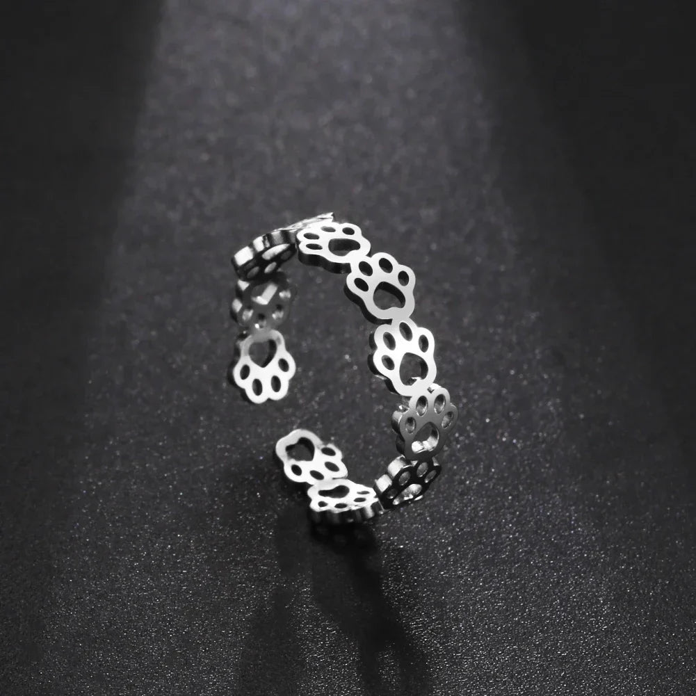 Paw Print Grace Ring