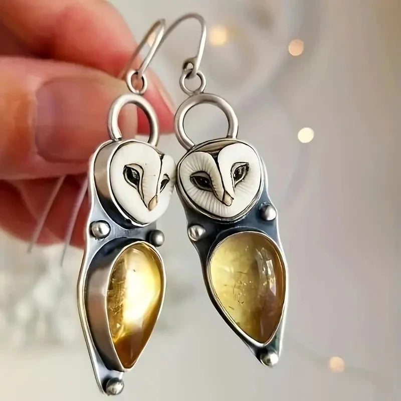 Twilight Wisdom Owl Paw Earrings