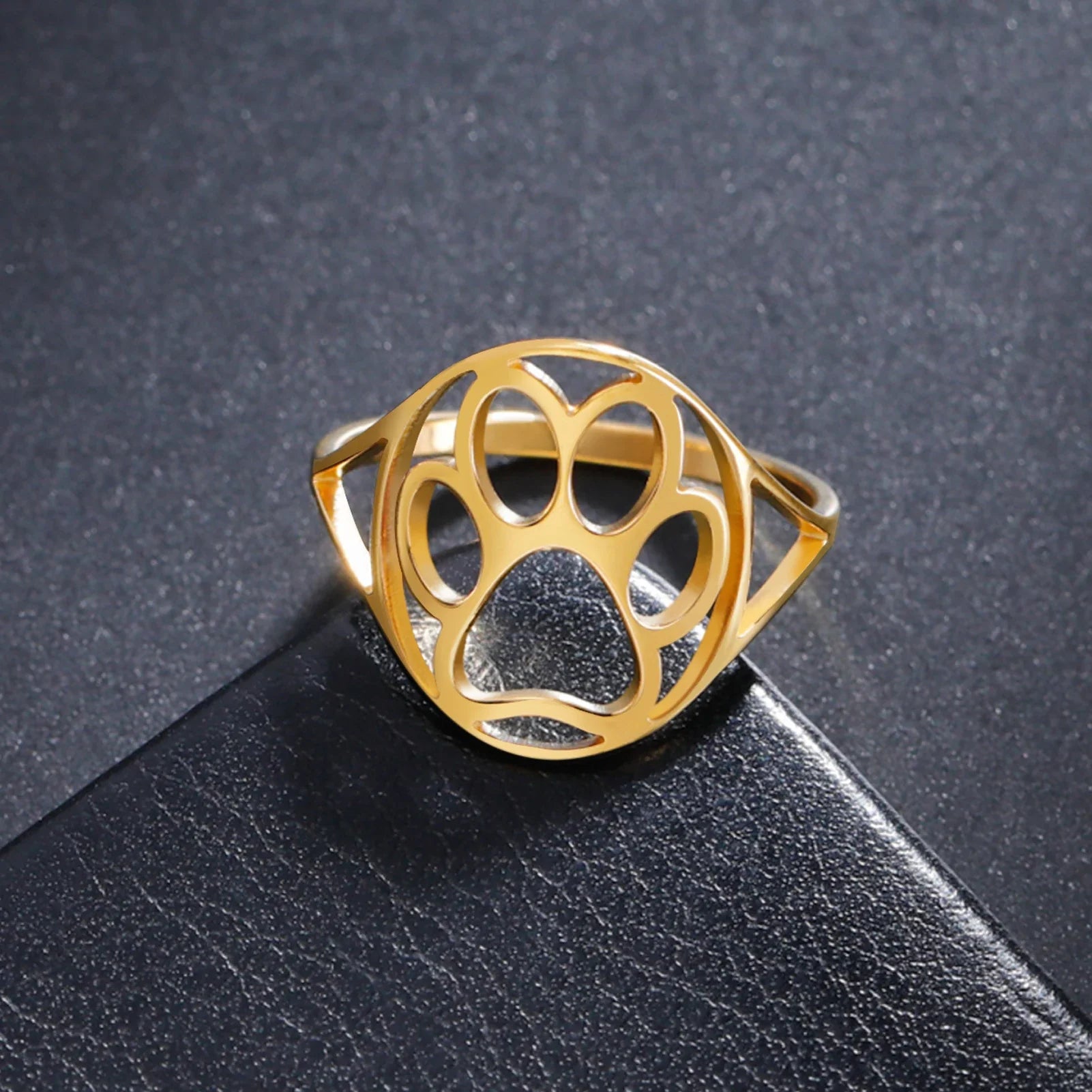 Pawprint Whisper Ring