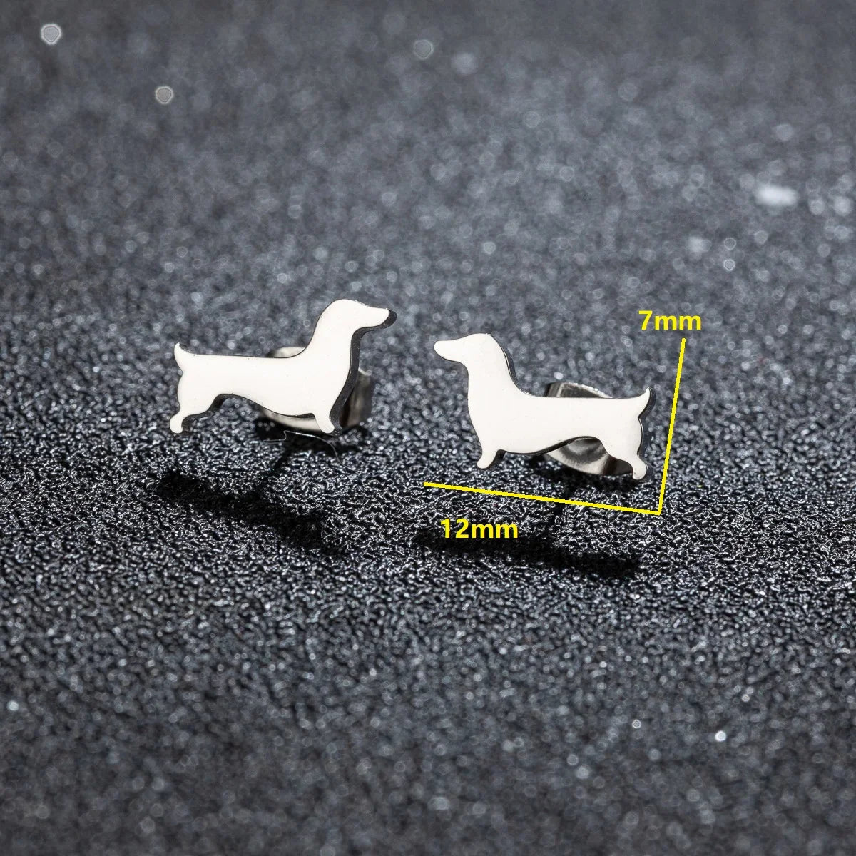 Dachshund Minimalist Stud Earrings