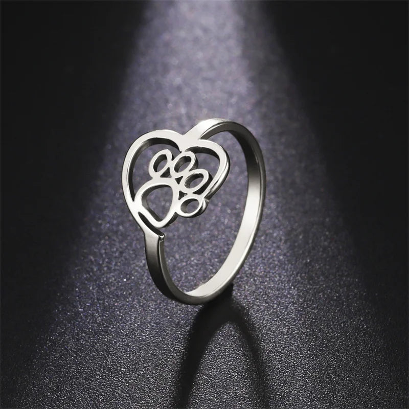 Paw & Heart Tribute Ring