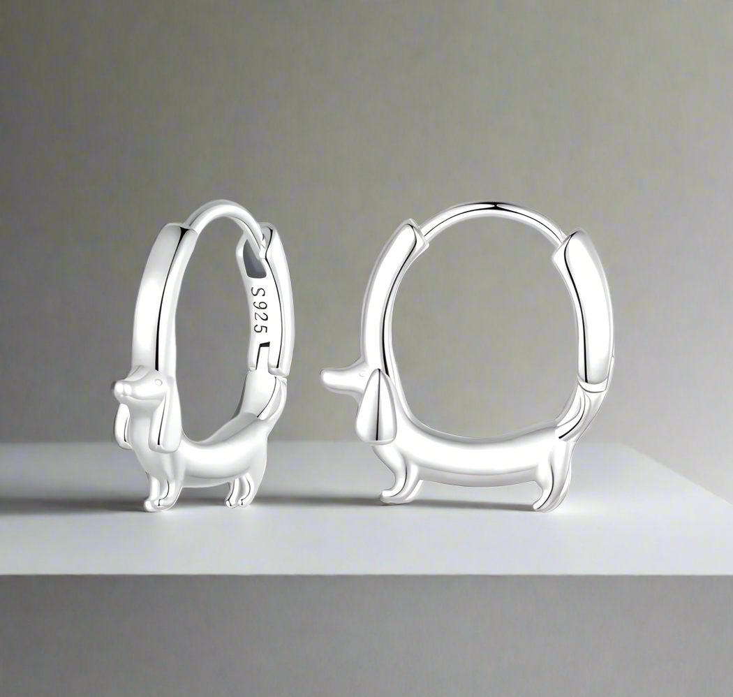 Dachshund Hoop Earrings